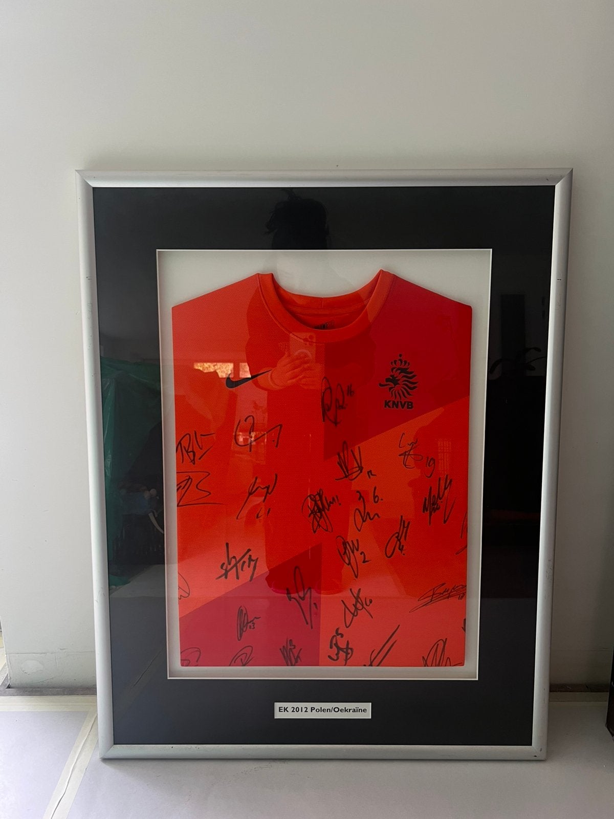 Gesigneerd Nederlands Elftal EK 2012 Shirt (ingelijst), Sport en Fitness, Voetbal, Maat L, Ophalen of Verzenden, Nieuw, Shirt