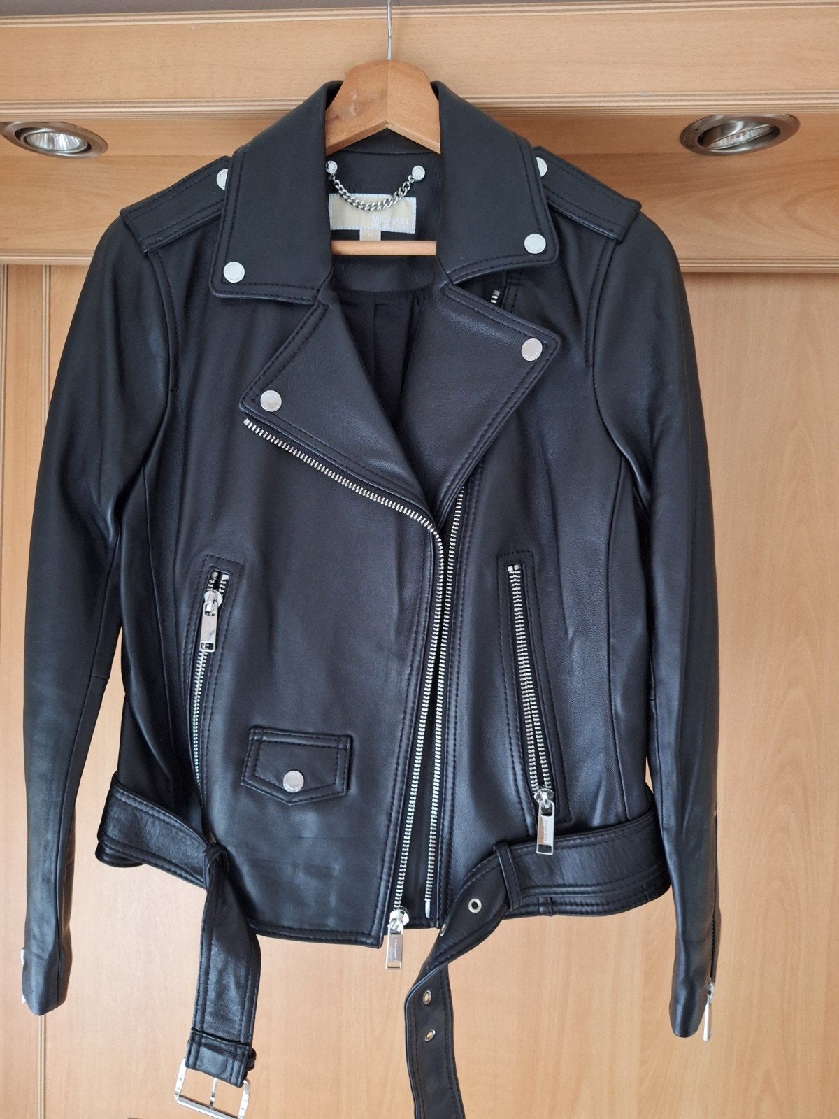Michael Kors Zwart Leren Jack Maat M, Maat 38/40 (M), Michael Kors, Zwart, Nieuw