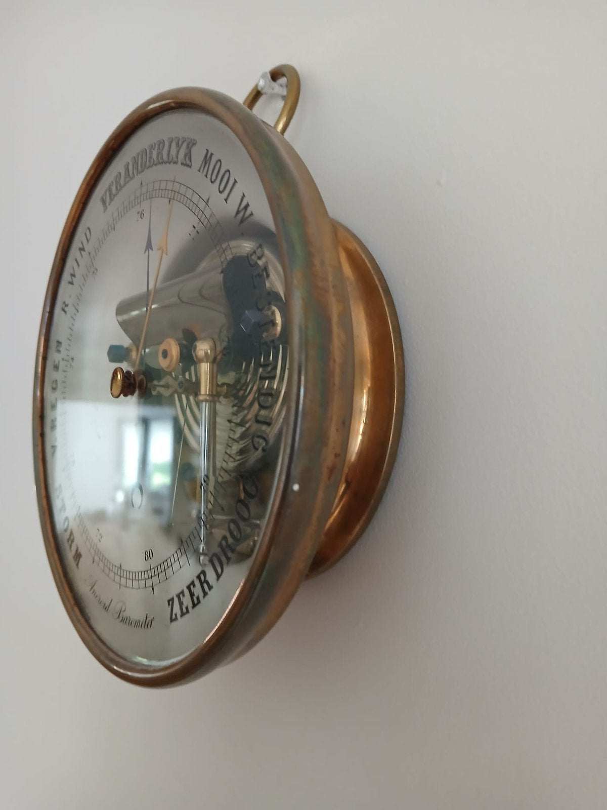 Antieke Hollandse  aneroid barometer, Ophalen of Verzenden
