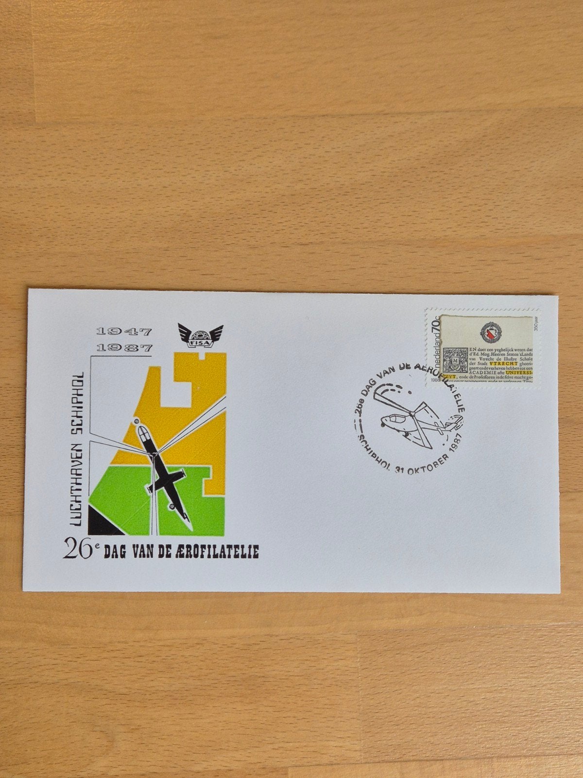 Envelop luchtvaart Schiphol, Ophalen of Verzenden, Envelop
