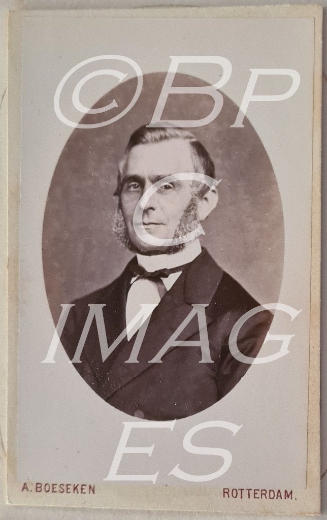 cdv ds. Hermanus Lambertus Vinke Rotterdam 1860's, Verzamelen, Verzenden, Voor 1940, Gebruikt, Overige onderwerpen