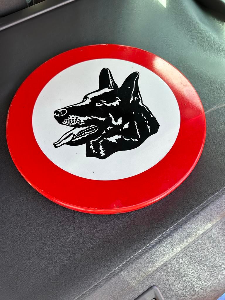 Verkeersbord 'Honden Verboden' - Decoratief of Functioneel, Ophalen of Verzenden, Gebruikt
