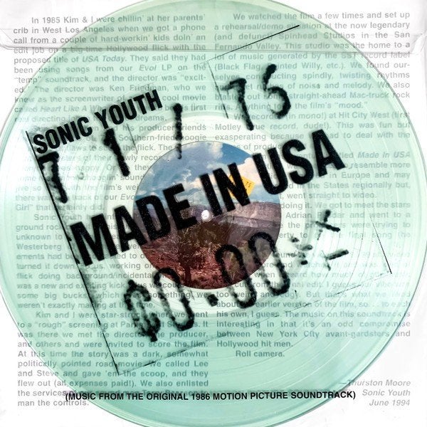 sonic youth/made in usa-soundtrack/punk/noise-ZELDZAAM-clear, LP, Overige typen, 12 inch, Nieuw in verpakking
