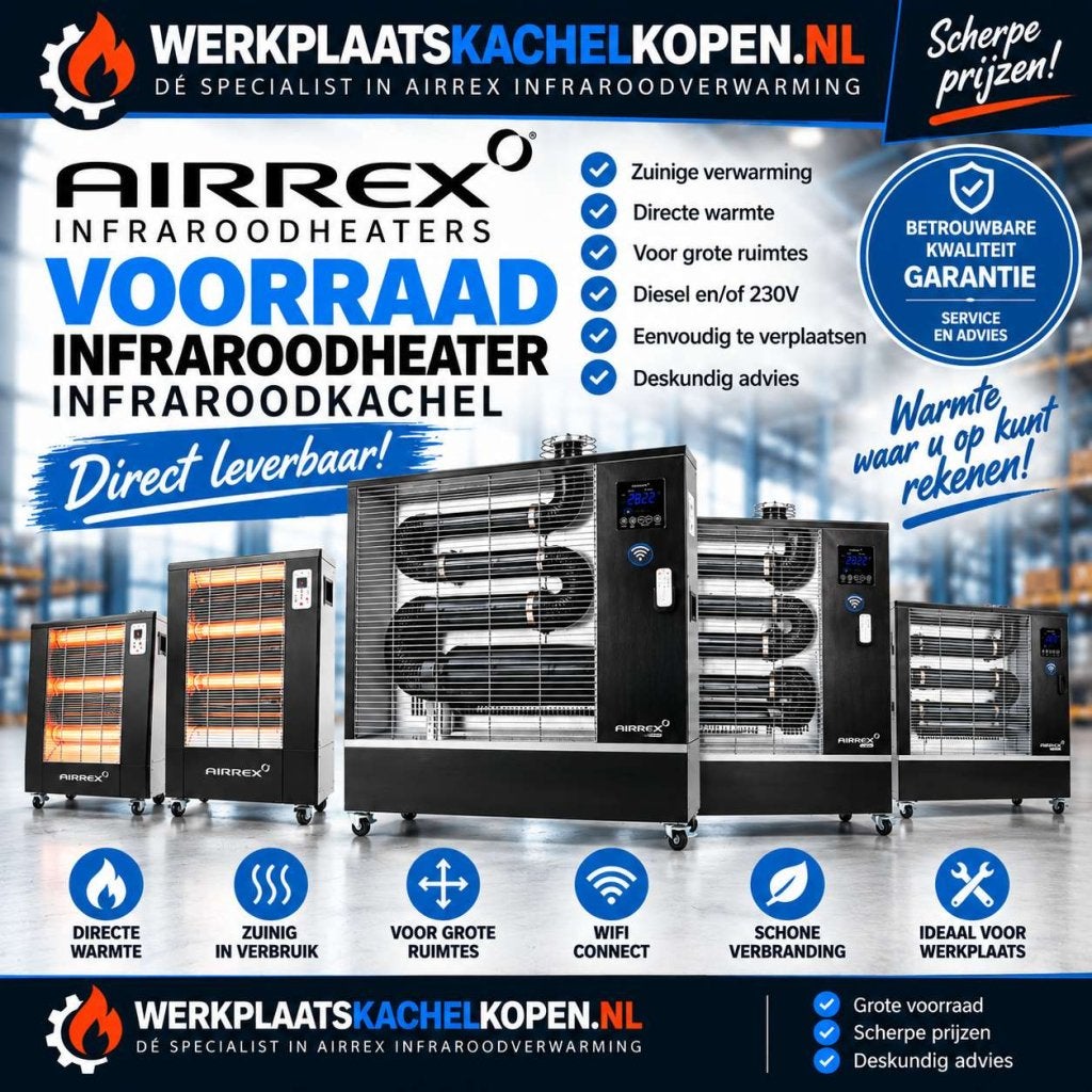 Airrex infrarood Heater Verwarming Kachel Diesel VOORRAAD