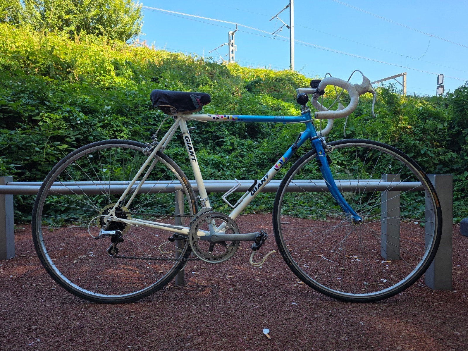 Vintage Giant Road Bike  Classic 12-Speed Commuter, Ophalen, Gebruikt, Velgrem, Versnellingen