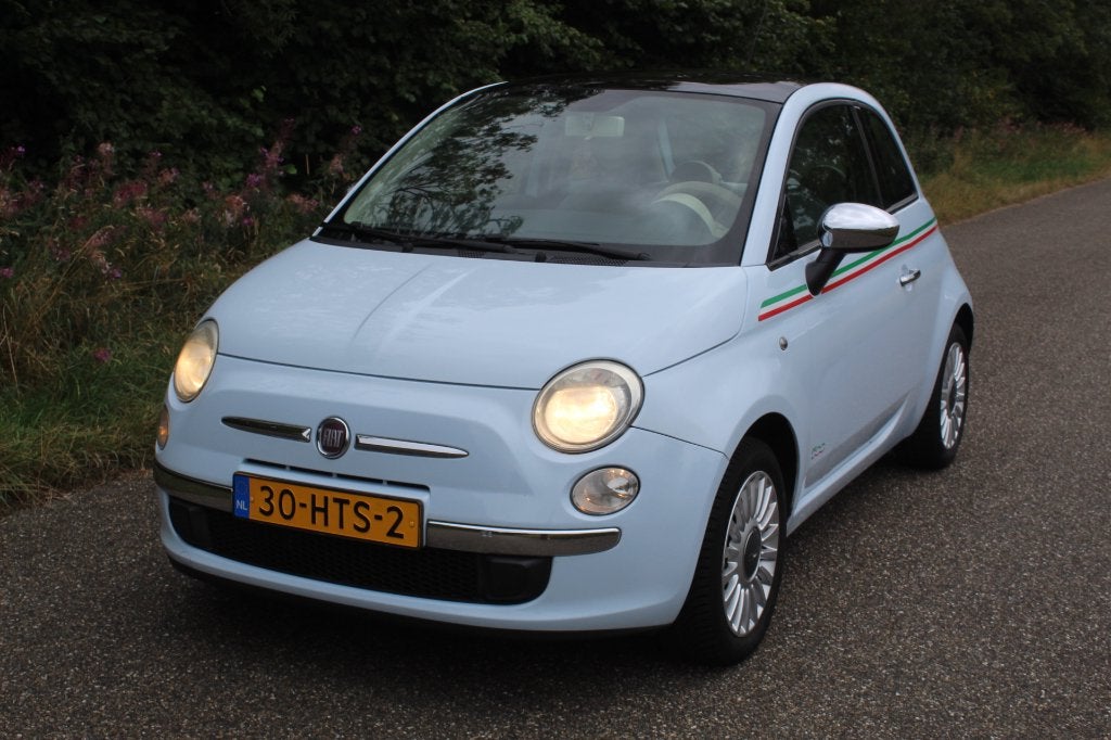 Fiat 500 1.2 C 2009 Blauw, Voorwielaandrijving, 1242 cc, 4 cilinders, 840 kg