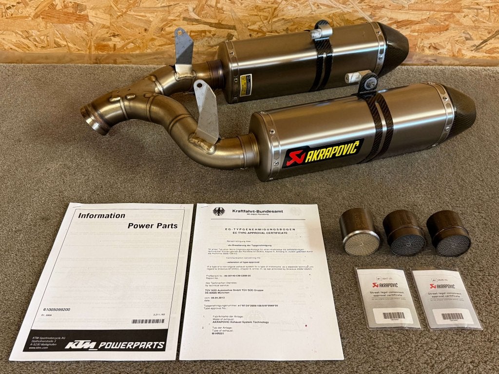 Akrapovic uitlaten dempers KTM 990 Superduke Super Duke R, Gebruikt, Verzenden, KTM, https://support.ktm.com/hc/en-us/requests/new