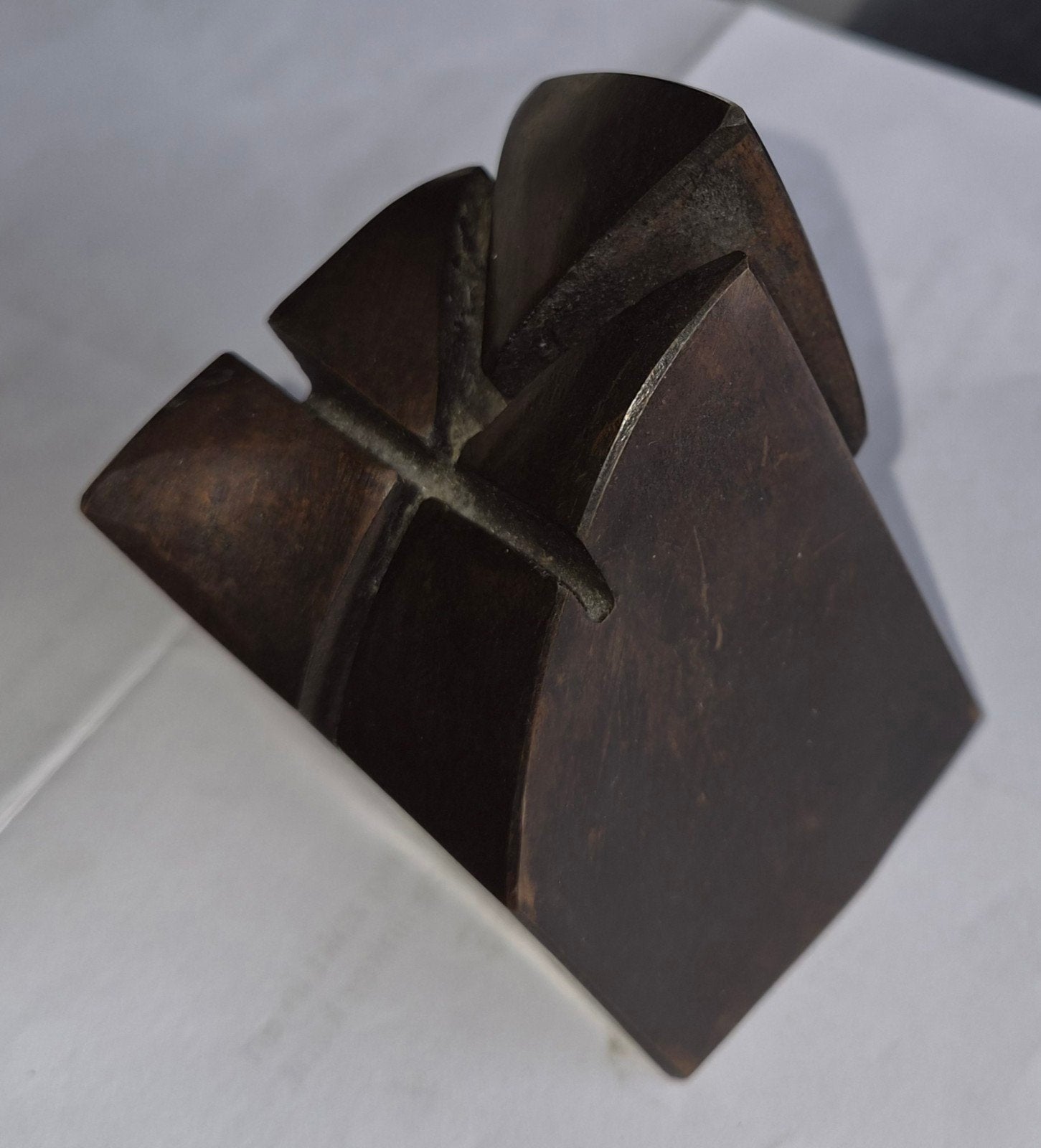 Brutalistische Bronzen Sculptuur – Modernistisch Abstract !, Ophalen of Verzenden