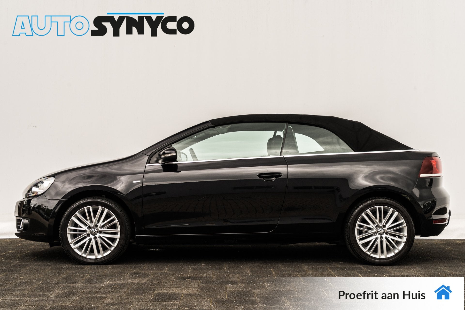 Volkswagen Golf Cabriolet 1.2 TSi Cup BlueMotion | Trekhaak, Auto's, Stof, Gebruikt, Zwart, 4 cilinders
