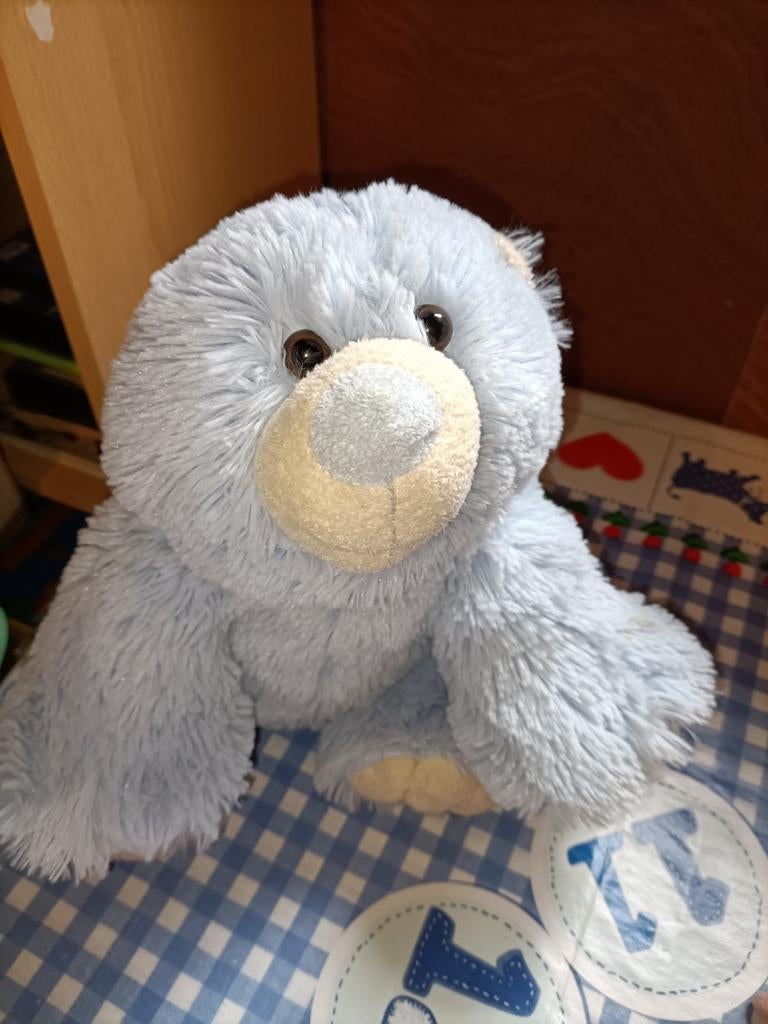 Blauwe Kika beer knuffel 30 cm groot, Ophalen of Verzenden, Zo goed als nieuw, Beer