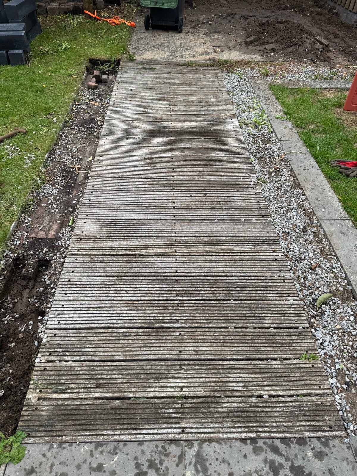 Houten vlonderplanken voor tuin of terras, Ophalen, Gebruikt, Hout