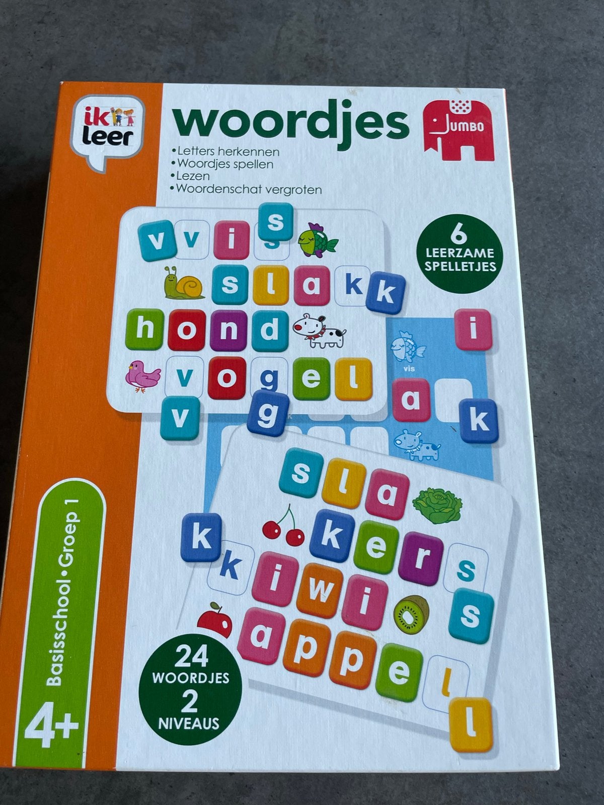 Ik leer woordjes 4+ Jumbo (z.g.a.n.), Ophalen of Verzenden, Zo goed als nieuw, Taal en Lezen