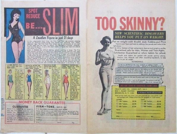 65+ VS advertenties reclames dieet afvallen etc. 50-60s, Ophalen of Verzenden, Gebruikt, Overige typen