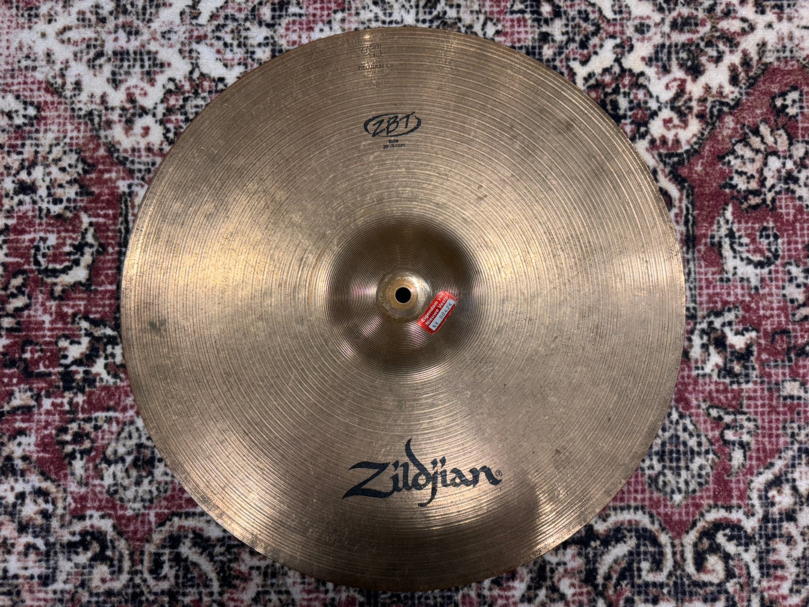 20” Zildjian ZBT Ride, Drums of Percussie, Zildjian, Ophalen of Verzenden, Zo goed als nieuw