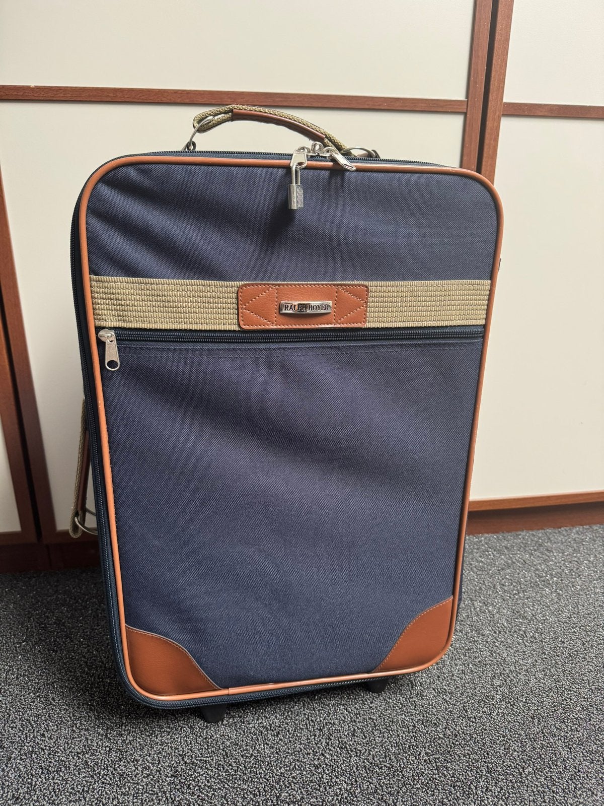 Donkerblauwe weekendkoffertje cabine bagage koffer als nieuw, Sieraden, Tassen en Uiterlijk, Koffers, Wieltjes, Overige materialen