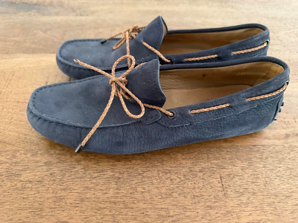 TOD’S Boat Loafers in Suede, Maat 41, Kleding | Heren, Schoenen, Ophalen of Verzenden, Zo goed als nieuw, Blauw, Loafers