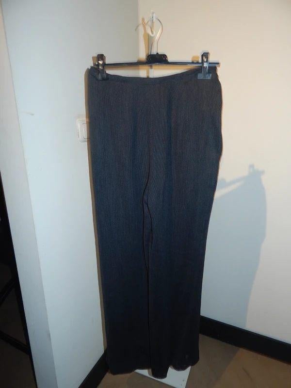Akris donker grijze broek deels zijde aparte structuur D38, Maat 38/40 (M), Akris, Verzenden, Zo goed als nieuw