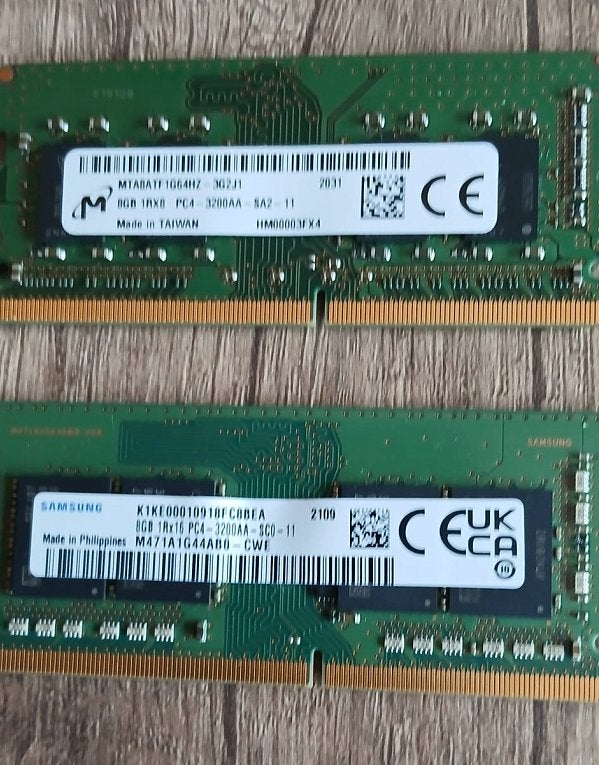 2x (8GB) DDR4 Ram Geheugen, Computers en Software, RAM geheugen, DDR4, 8 GB, Ophalen of Verzenden, Zo goed als nieuw