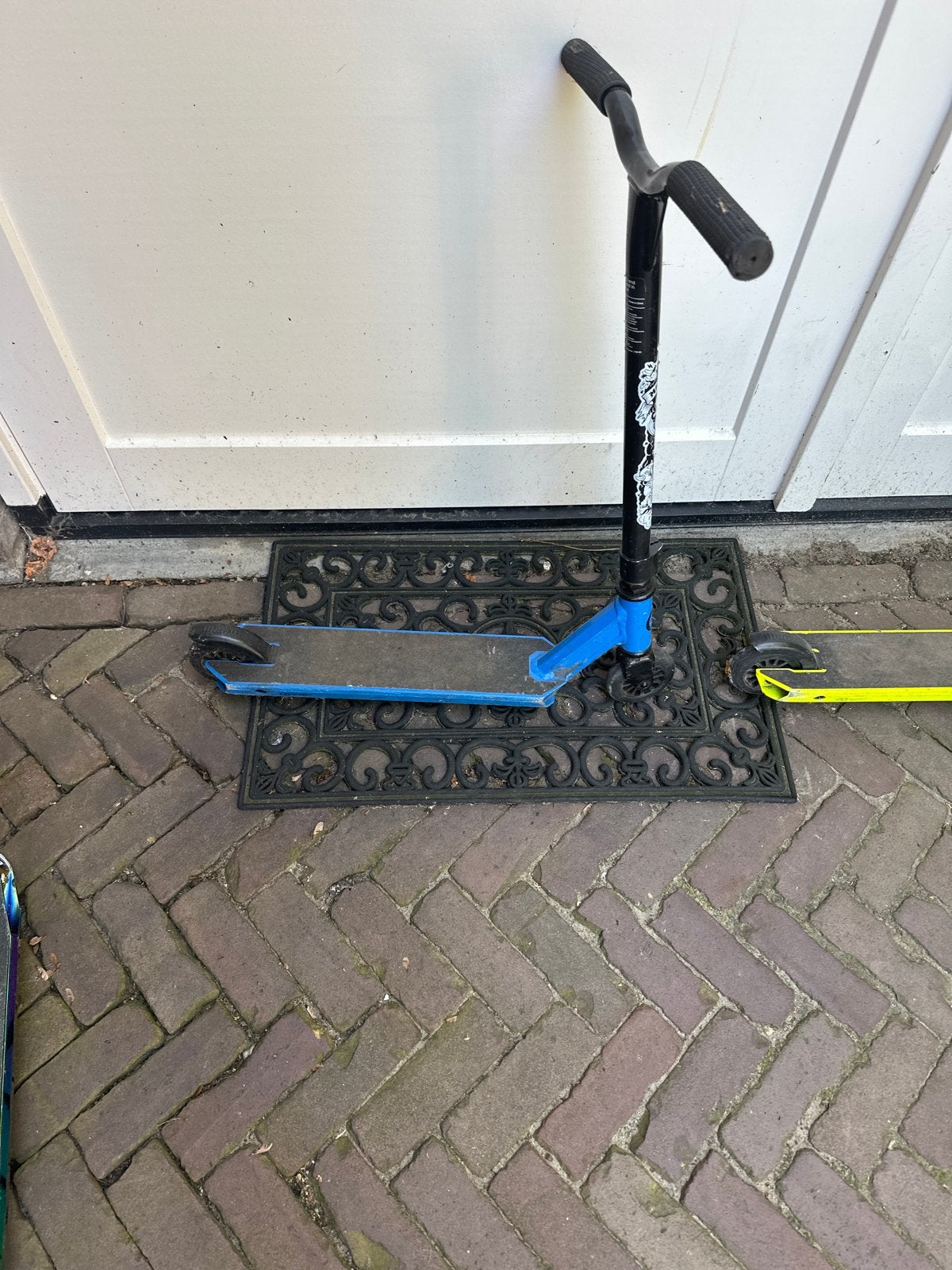 Stuntstep (blauw/groen ) - Gebruikt, Ophalen of Verzenden, Gebruikt, Gewone step