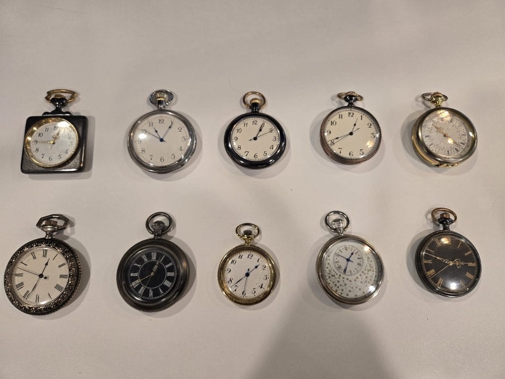 10 decoratieve zakhorloges – verzamelmodellen (set 2/7), Overige merken, Overige materialen, Zakhorloge, 1960 of later