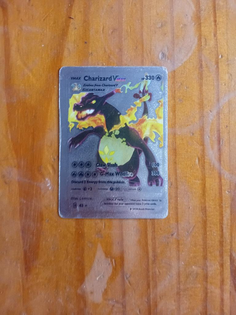Zilvere charizard vmax kaart, Ophalen, Zo goed als nieuw, Losse kaart