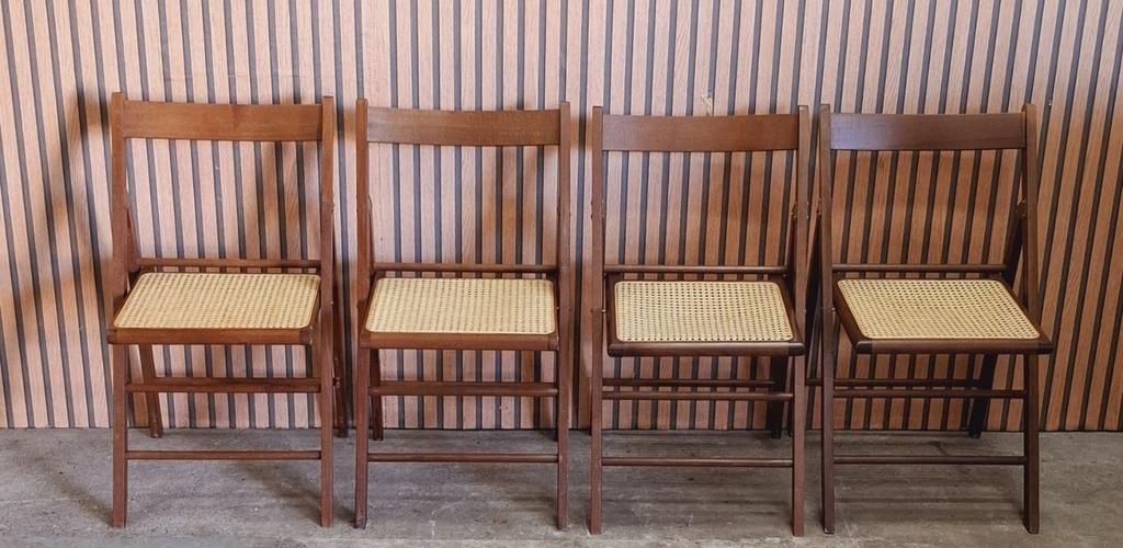 50 x Webbing klapstoelen hout Vintage Cesca stoelen bruin, Huis en Inrichting, Stoelen, Bruin, Ophalen of Verzenden, Zo goed als nieuw