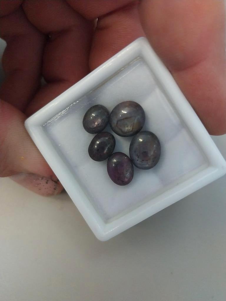 5 saffier cabochons, Ophalen of Verzenden, Nieuw