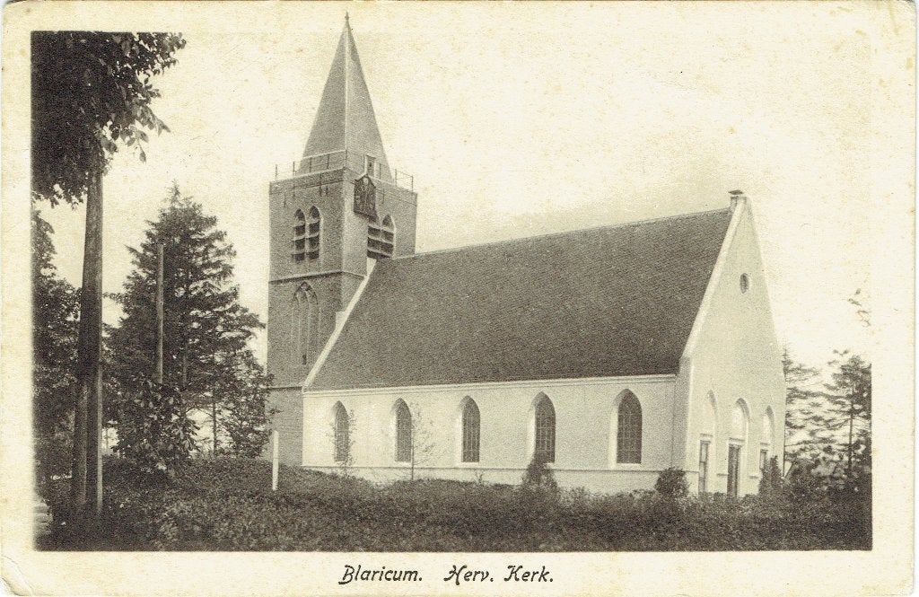 Ansichtkaart Blaricum Hervormde Kerk, Verzamelen, Ansichtkaarten | Nederland, Verzenden, 1920 tot 1940, Gelopen, Noord-Holland