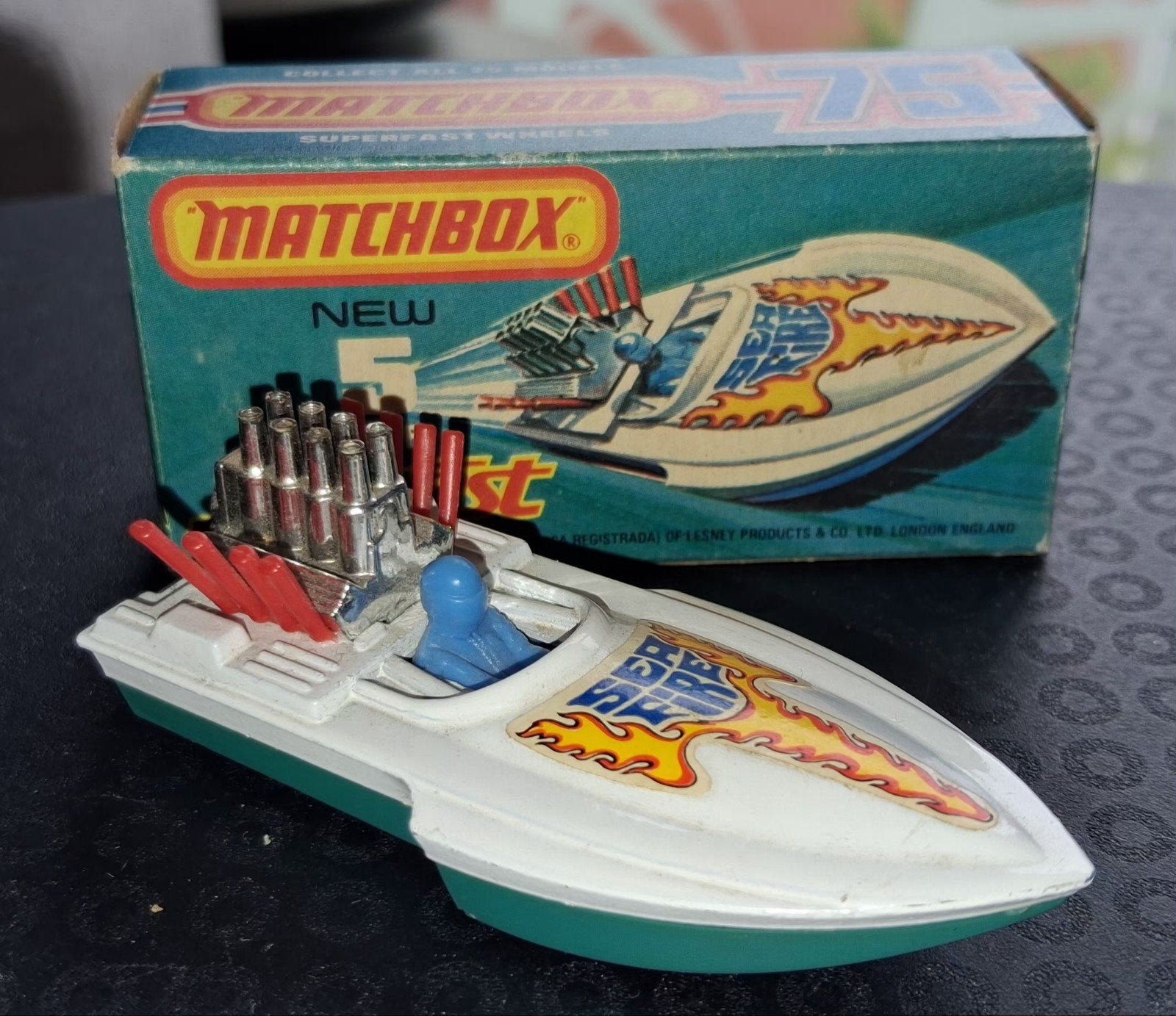 Matchbox Superfast 5 Seafire Speedboot met originele doos, Ophalen of Verzenden, Zo goed als nieuw