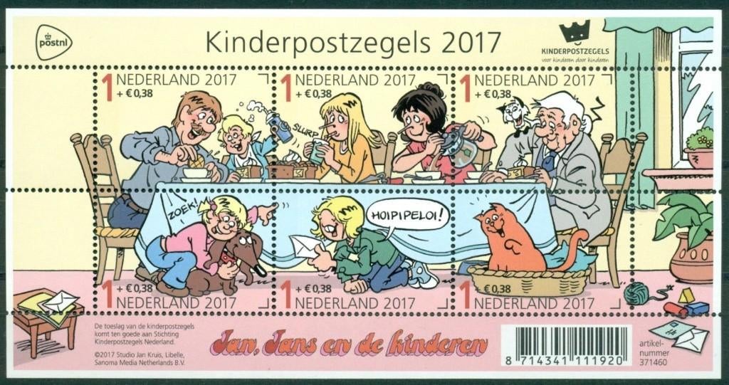 Nederland NVPH nr 3586 postfris Kinderpostzegels 2017, Postzegels en Munten, Postzegels | Nederland, Ophalen of Verzenden, Na 1940