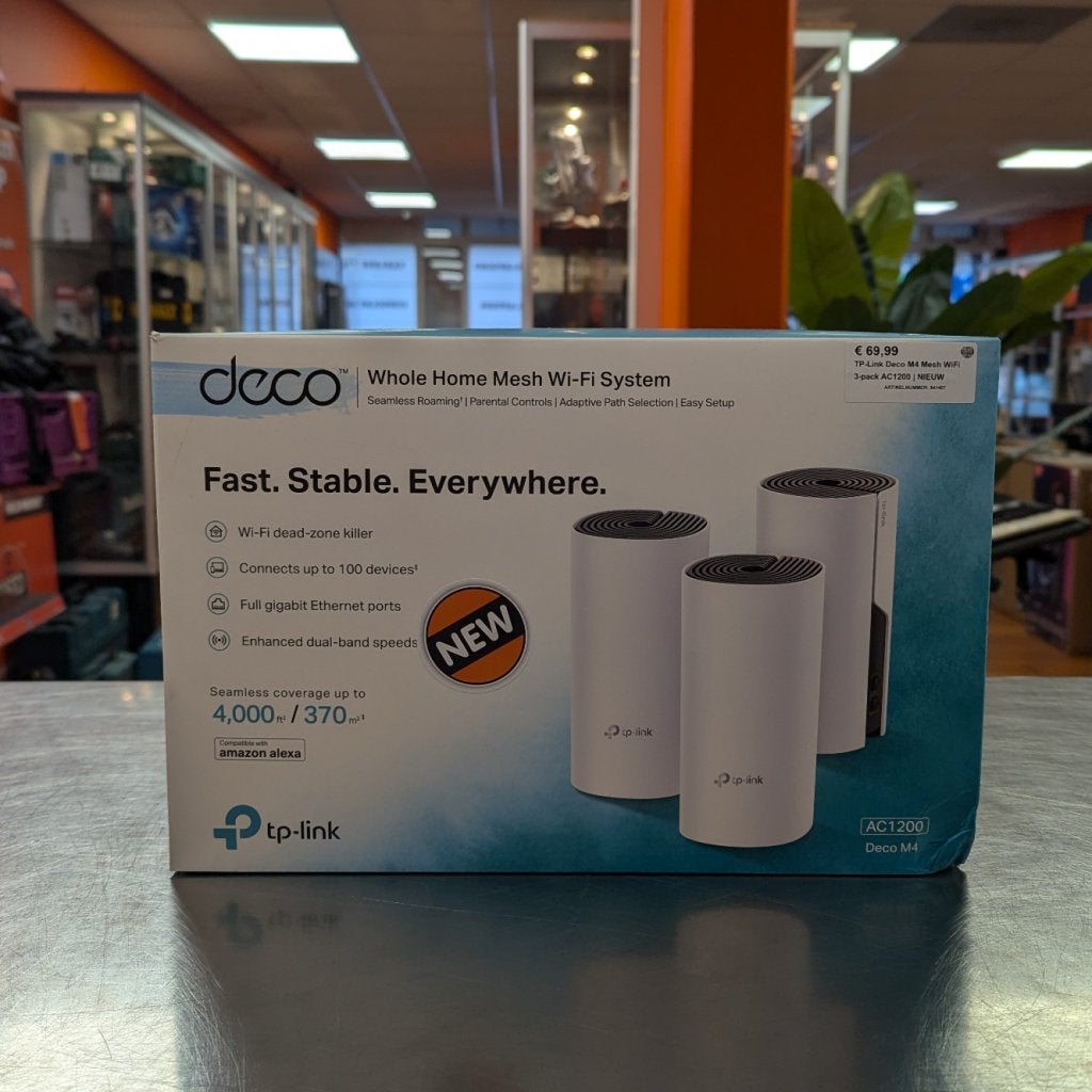 TP-Link Deco M4 Mesh WiFi 3-pack AC1200 | NIEUW, TP-Link, Nieuw, Support@tplink.com, TP-Link Corporation Limited
Room 901, 9/F, New East Ocean Centre
9 Science Museum Road, Tsim Sha Tsui
Kowloon, Hong Kong