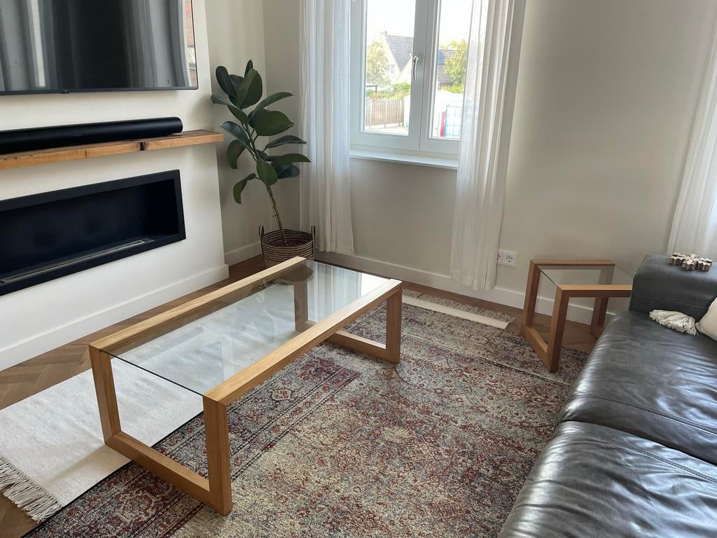 Salontafel, Ophalen, 100 tot 150 cm, 50 tot 100 cm, Glas