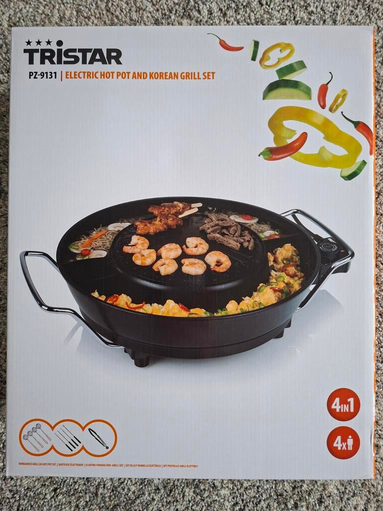 NIEUW Electric hotpot & Korean grill van Tristar PZ-9131, Ophalen of Verzenden, Nieuw