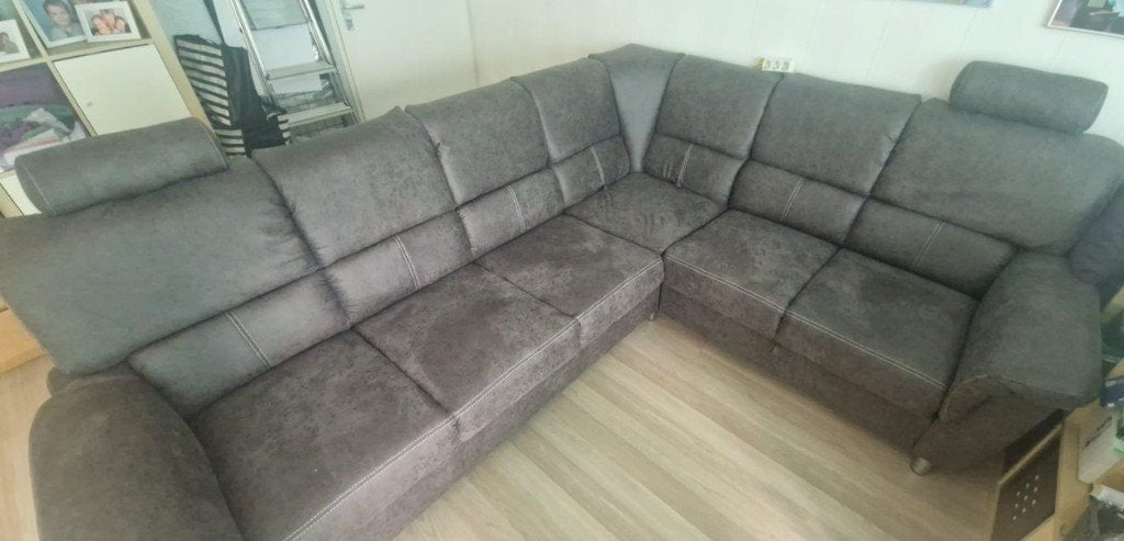 Hoekbank met slaapfunctie 268x219!!, Huis en Inrichting, Banken | Bankstellen, Ophalen, Zo goed als nieuw, Vierpersoons of meer