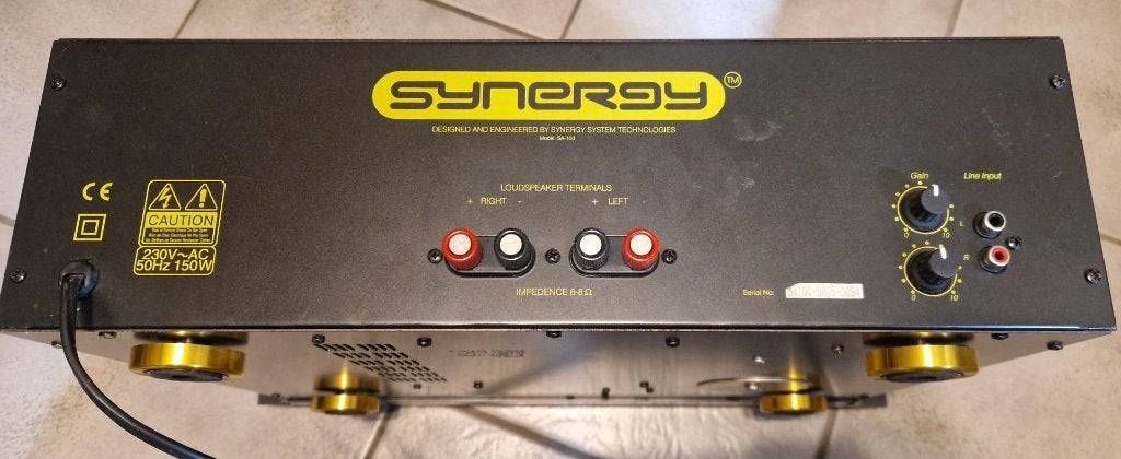 Synergy SA-100  versterker   19inch, Overige merken, Gebruikt, Ophalen of Verzenden, Minder dan 60 watt