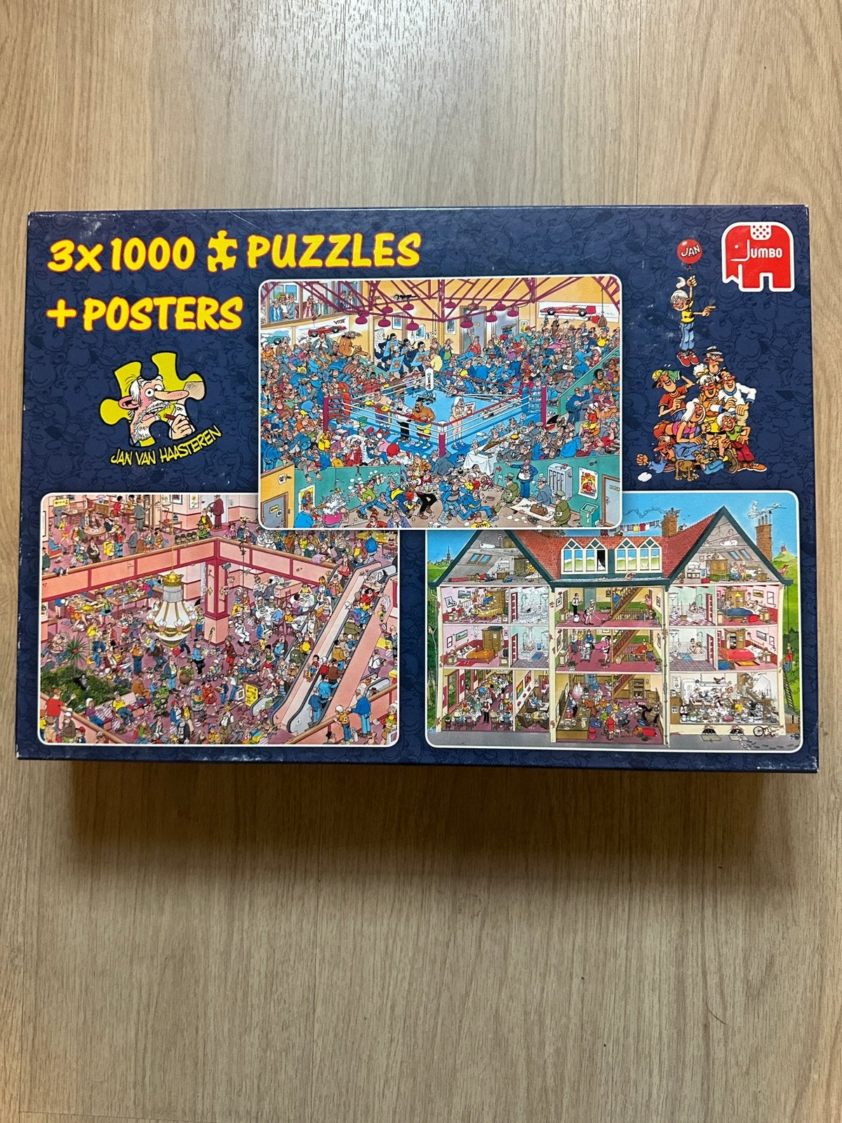 Jan van Haasteren - set 3x1000 stukjes, Ophalen of Verzenden, 500 t/m 1500 stukjes, Zo goed als nieuw