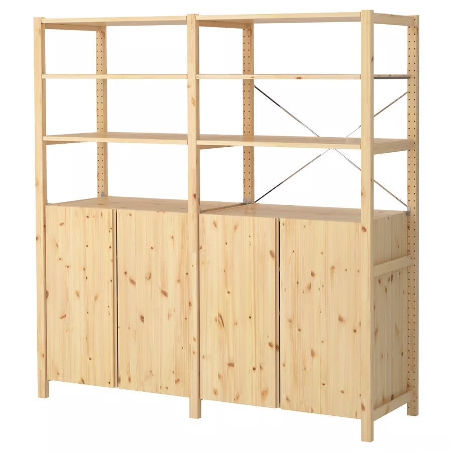 IVAR 2 elementen/planken/kast, grenen, 174x50x179 cm, Ophalen, Zo goed als nieuw