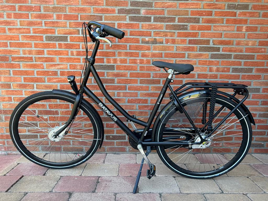 Batavus Damesfiets Winner matzwart - Hoogte 54 cm, Fietsen en Brommers, Fietsen | Dames | Damesfietsen, Ophalen, Versnellingen