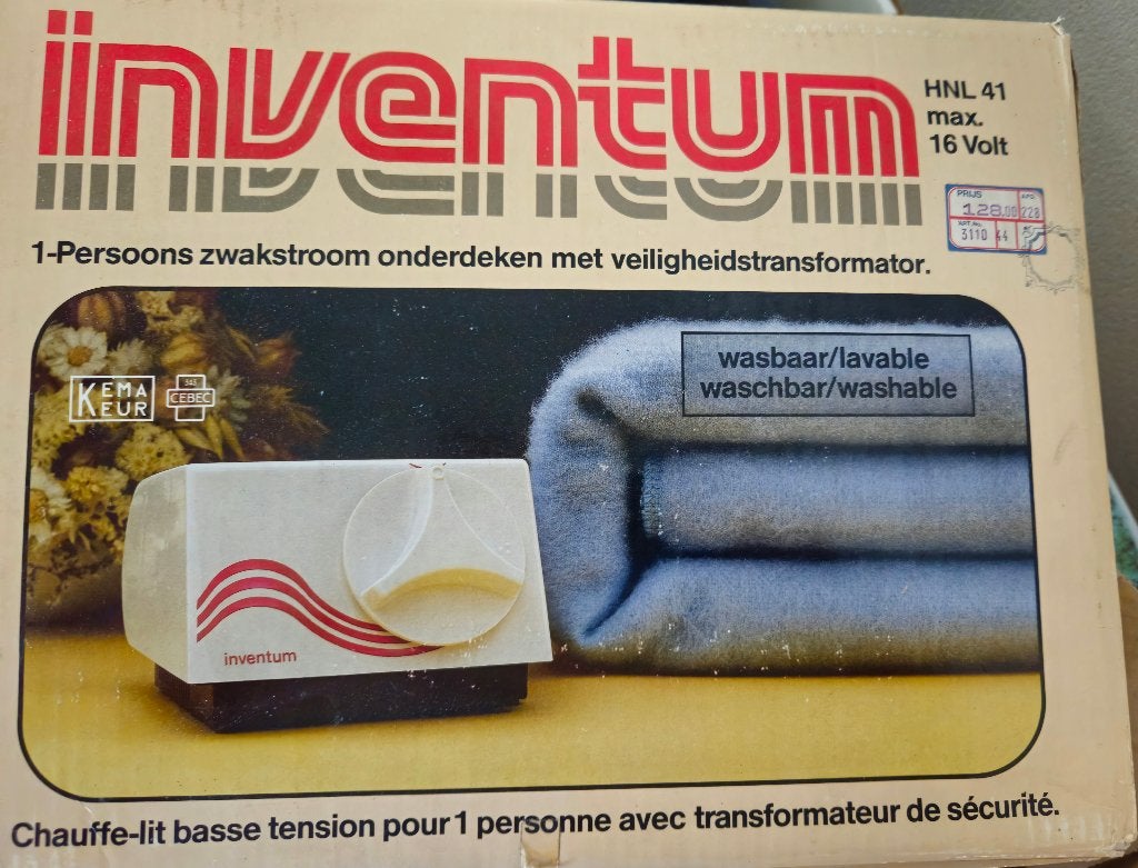 inventum elektrisch deken 1-persoons blue (blauw), Ophalen, Eenpersoons, Blauw, Overige typen