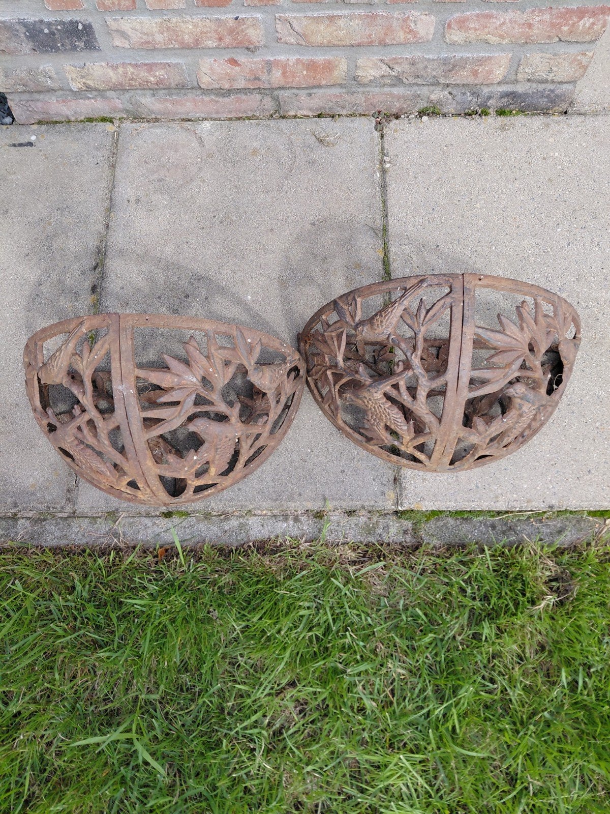 Decoratieve ijzeren plantenhangers voor aan de muur, Ophalen, Minder dan 30 cm, Rond, Binnen