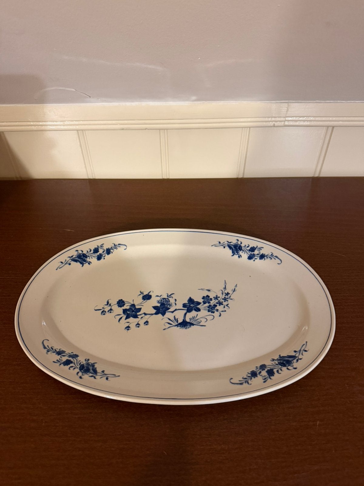 Blauw witte grote schaal Keramis., Antiek en Kunst, Ophalen of Verzenden