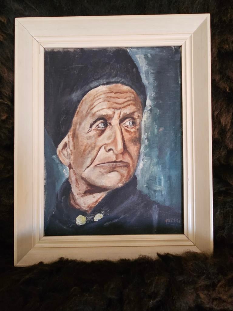 Nederlandse Dichter Pierre kemp schilderij: Portret, Antiek en Kunst, Kunst | Schilderijen | Klassiek, Ophalen of Verzenden