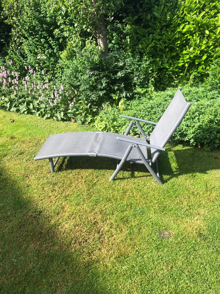 Ligbed, Ophalen, Zo goed als nieuw, Aluminium, Inklapbaar