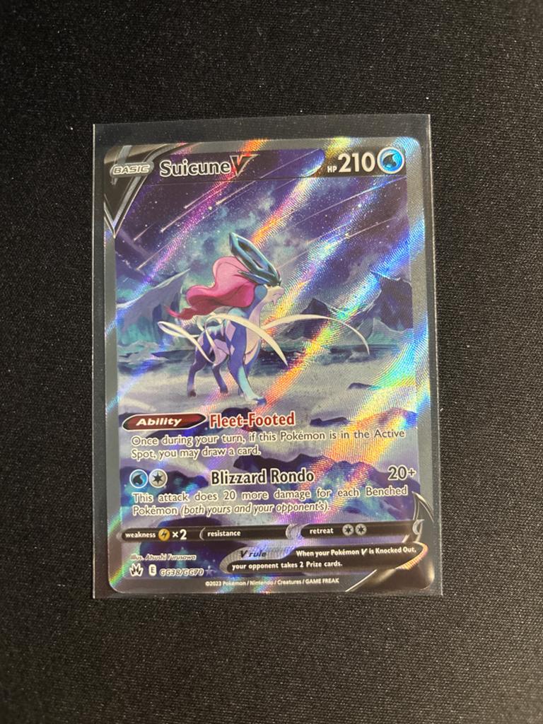 Suicune GG38/GG70 | NM | Crown Zenith, Ophalen of Verzenden, Zo goed als nieuw, Losse kaart, Foil