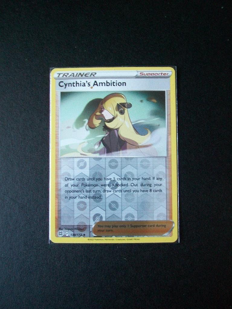 1547: Nieuwe Pokemon Kaart CYNTHIA's AMBITION holofoil, Verzenden, Nieuw, Losse kaart, Foil