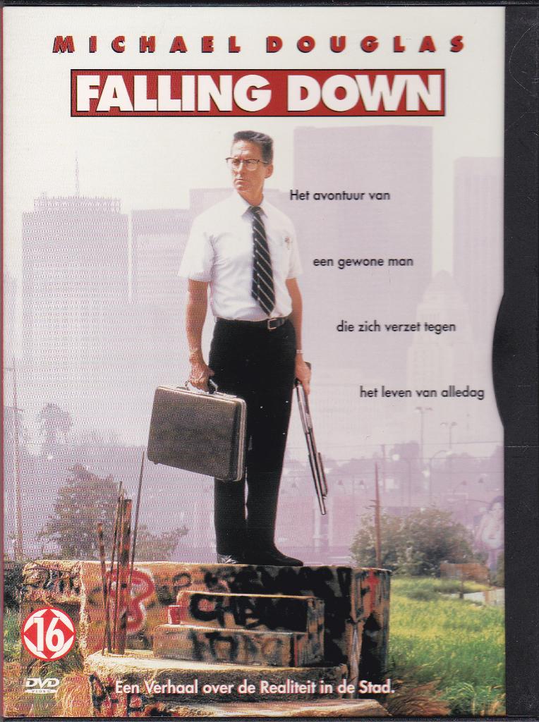 Falling down ֎ Michael Douglas, Robert Duvall, Cd's en Dvd's, Dvd's | Thrillers en Misdaad, Gebruikt, Actiethriller, Vanaf 16 jaar