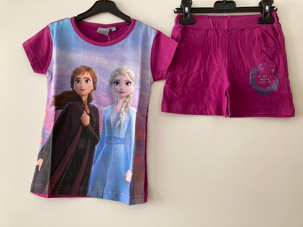Nieuw shortama / setje / pyjama Frozen Disney maat 128, Kinderen en Baby's, Ophalen of Verzenden, Nieuw, Meisje, Nacht- of Onderkleding