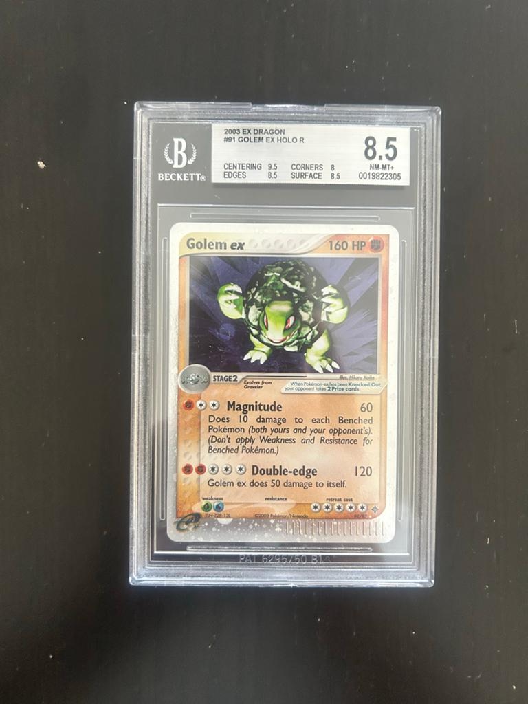 2003 EX Dragon Golem ex Holo R #91 BGS 8.5 Pokémon Kaart, Ophalen of Verzenden, Zo goed als nieuw, Losse kaart