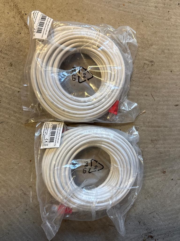 Cat 5e UTP Patchkabel, PVC, AWG 24/7, Wit, 15m, Ophalen of Verzenden, Nieuw