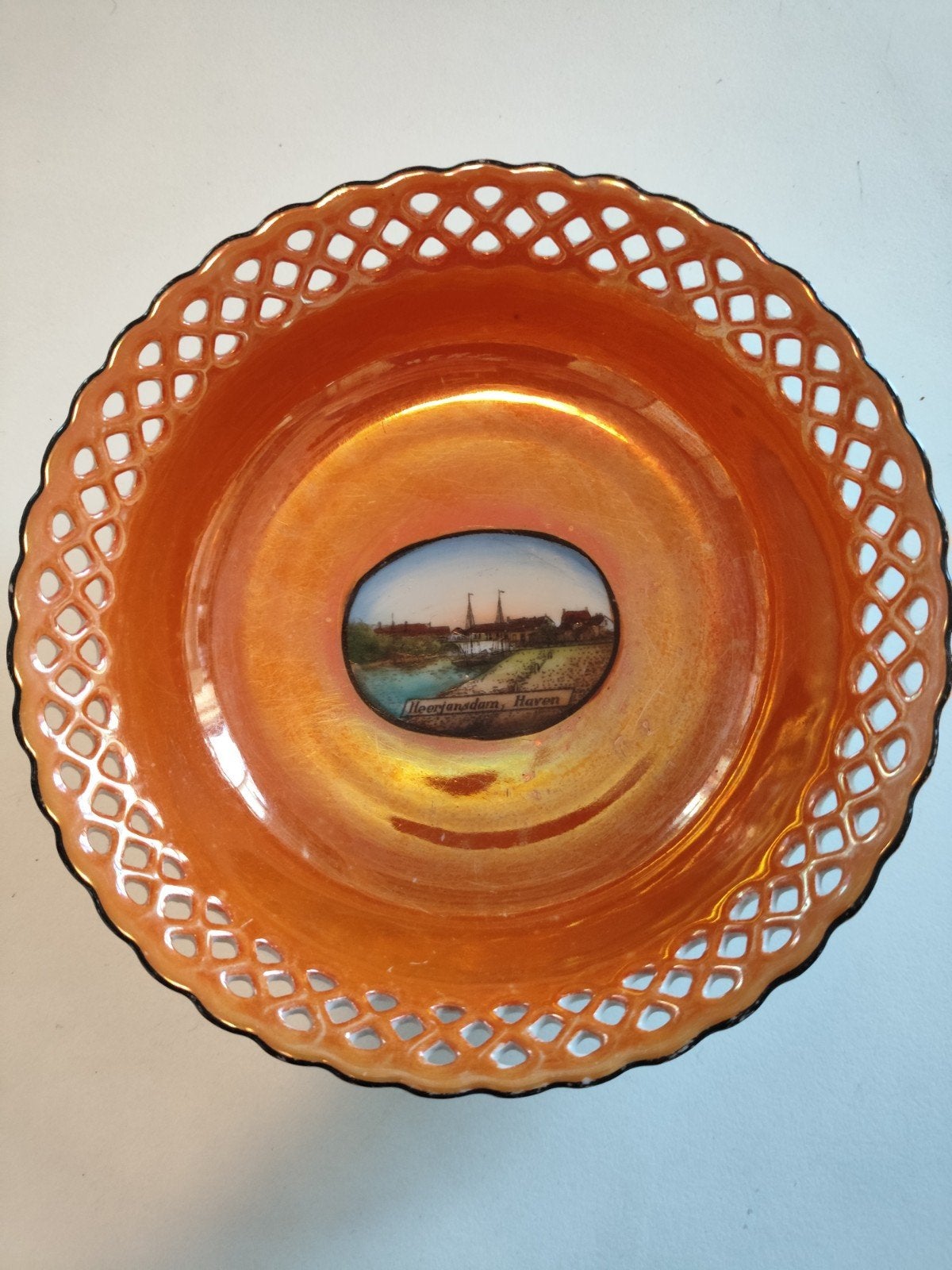 Antieke Bavaria Schumann schaal Heerjansdam haven, Ophalen of Verzenden